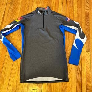 Podium Wear Shirt Adult Medium Base Layer Quarter Zip Ski Nordic Long Sleeve